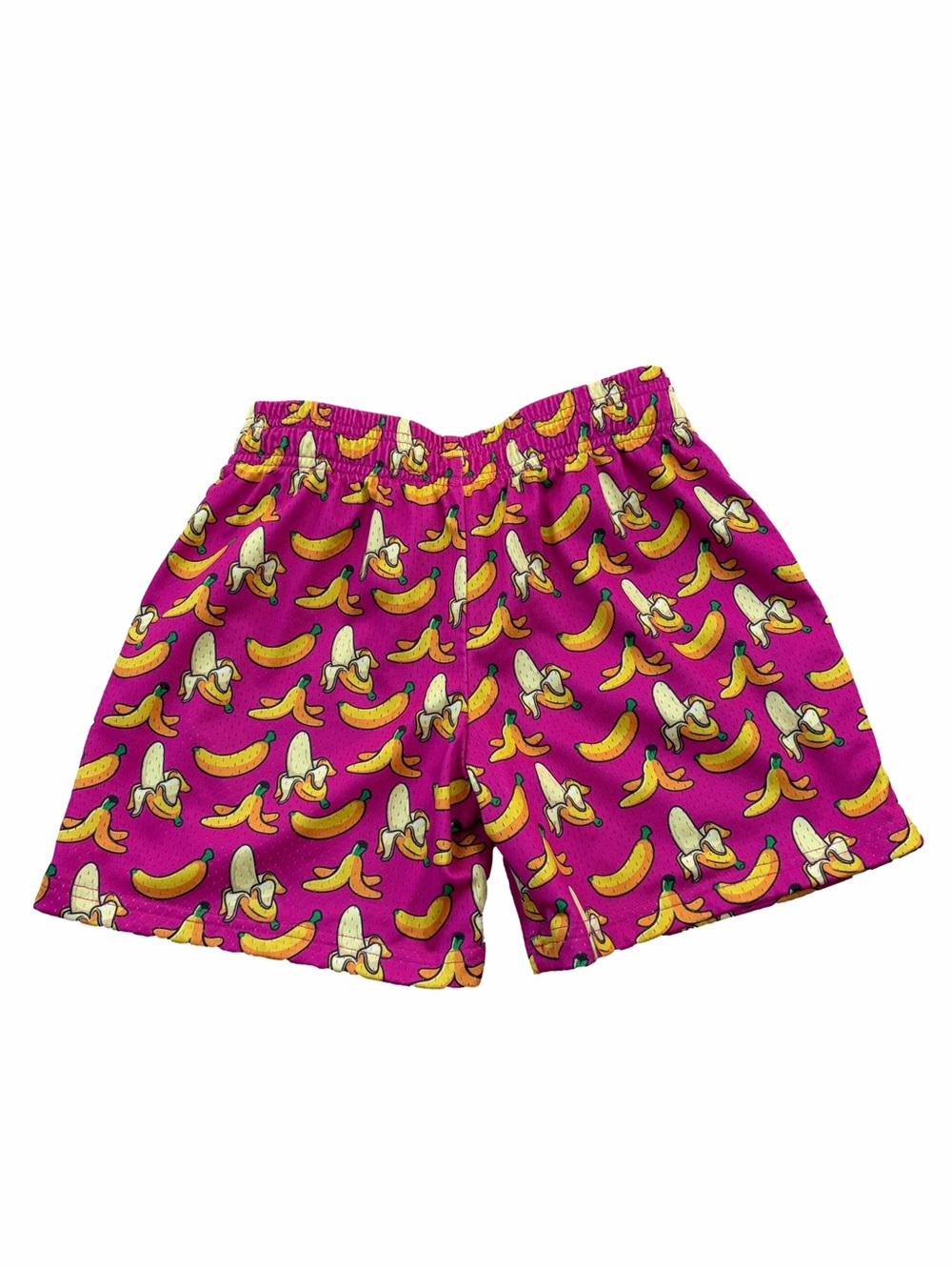 Baseball Lifestyle 101 Size Youth Medium Pink Banana Print Athletic Shorts - Picture 2 of 7